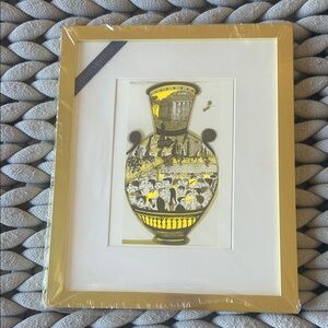 Louis Vuitton Art Print framed with Yellow Highlights